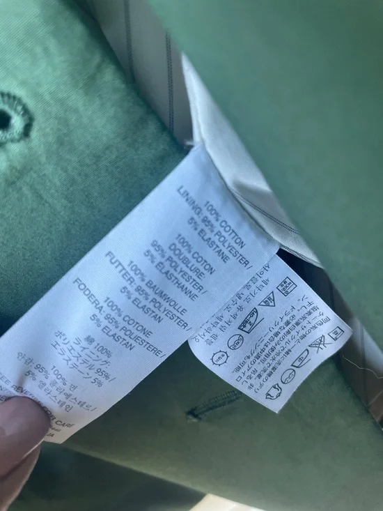 J. Crew Cropped Double-Breasted Trench Coat. Lined w/front pockets. Great color - Picture 7 of 11